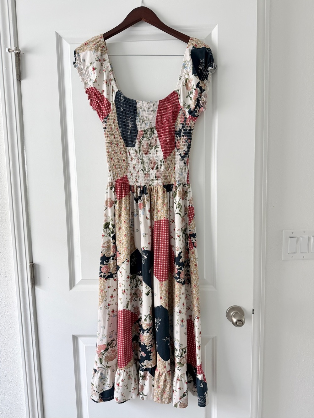 Urban Outfitters Patchwork Midi Dress - Picture 3 of 6